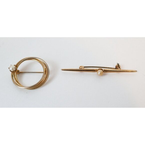 Vintage Faux Pearl Collection Brooch & Pendant - Picture 2 of 5